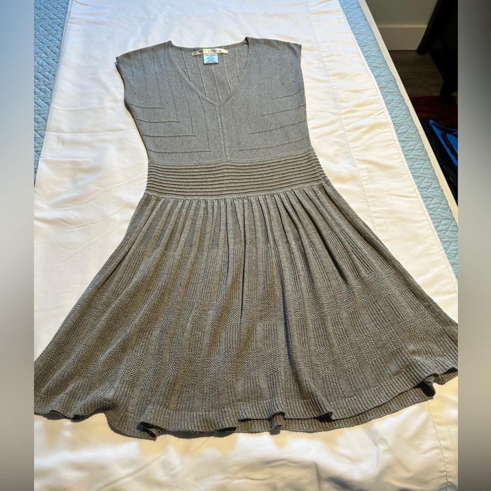 Max Studio Grey Sleeveless Dress, size M
